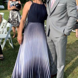 LAURA evening dress. Navy and bright blue. Size 8